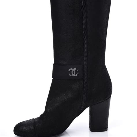 Chanel knee high boots